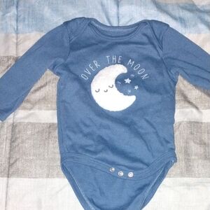 Bon Bebe Navy Over the Moon Bodysuit